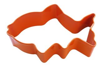 Picture of FISH POLY-RESIN COATED COOKIE CUTTER ORANGE 7.6CM